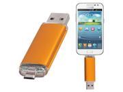 2GB Fashionable OTG USB Flash Drive for Smart Phones Tablet PCs Golden