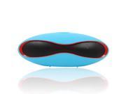 MINI X6 Sleek Oval Wireless Bluetooth Speaker with SD Card Slot Blue