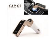 G7 Bluetooth Car FM Transmitter with MP3 Player Hands free USB Charger TF Golden