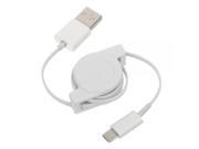 Adjustable USB Data Charging Cable for iPhone 6 6 Plus 5 5C 5S iPad Mini Air iPod Touch 5 Nano 7 White