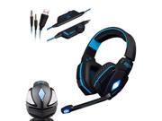 EACH G4000 Stereo Gaming Headset with Mic Volume Control Blue