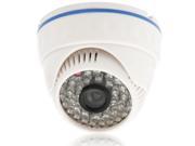 1 4 CMOS 1000TVL 3.6mm 48 LED NTSC IR CUT CCTV Security Dome Camera White and Blue