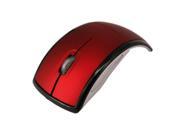 Foldable Mouse 2.4G Wireless Optical Mouse Red