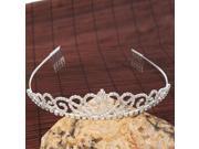 Gorgeous Wedding Bridal Rhinestone Crown Headband Silver