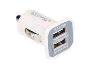 5V 3.1A USB Dual 2 Port Car Charger Adapter for iPhone Samsung Mobile Phones Tablet PC White