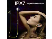 MORUL U5 Plus Waterproof IPX7 Wireless Stereo Bluetooth Earphone HiFi Voice Headset Yellow