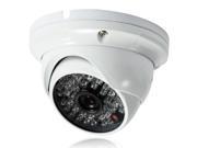 1 4 CMOS 48LED 1000TVL PAL 3.6mm Large Metal Surveillance Dome Camera White UK Plug