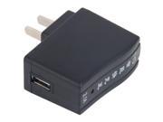 2.1A Portable Home Travel USB Wall Charger AC Power Adapter Fast Charging for Smart Phone Black