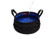 Portable 8.5L Folding Washbasin Bucket Wash Basin Foldable Camping Water Pot Blue