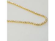 SS14 10 Yards Clear Crystal Rhinestone Close Chain Trim Gold