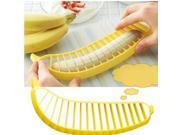 Practical PP Handle Plastic Banana Fruit Slicer Yellow
