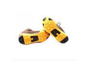 Ice Crampons Cleats Snow Grabbers Silicone Rubber Anti slip Shoe Covers Overshoes S Yellow