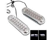 28 LED Grille Universal Driving Daytime Running Light for Car Truck White Pair