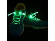 1 Pair LED Flashing Luminous Round Shoelaces Green