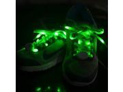 2pcs Nylon LED Shoelaces Flat Luminous Shoelace for Sneakers Green