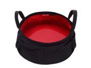 Portable 8.5L Folding Washbasin Bucket Wash Basin Foldable Camping Water Pot Red