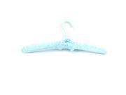 Sky Blue Bendable Clothes Padded Satin Hanger