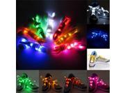 2pcs Nylon LED Shoelaces Flat Luminous Shoelace for Sneakers White