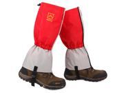 AUTO Waterproof Climbing Sports Snow Ski Gaiters Leg Cover Boot Leg Wrap Red Free Size