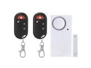 FK9806A2 Home Security Magentic Sensor Door Window Alarm System with 2pcs Remote Controls White