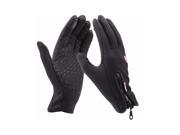 Unisex Winter Outdoor Sports Windproof Waterproof Ski Gloves Warm Riding Gloves Motorcycle Gloves Black L
