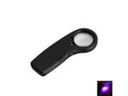 30x Hand Held Magnifying Glass Black