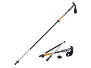 4 Section Carbon Fiber Aluminum Alloy Ultra Light Extendable Hiking Stick Trekking Pole Orange