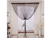 String Curtain with Bead Sequin Spangle Fringe Panel Door Divider Black