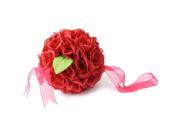 New 4.72 inch Wedding Decor Romantic Rose Flower Kissing Ball Burgundy