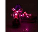 2pcs Nylon LED Shoelaces Flat Luminous Shoelace for Sneakers Pink