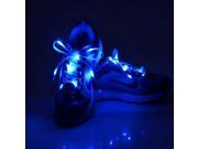 2pcs Nylon LED Shoelaces Flat Luminous Shoelace for Sneakers Blue