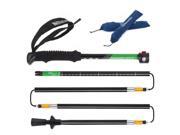 5 Section Outer Lock System Aluminum Alloy Extendable Hiking Stick Trekking Pole Green