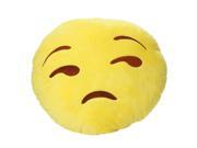 Soft Emoji Smiley Grin Emoticon Round Cushion Pillow Stuffed Plush Toy Doll Yellow
