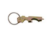 8 In 1 EDC Stainless Bottle Opener Keychain Gadget Utility Key Ring Multi function Key Clip Pocket Tool Survival Golden