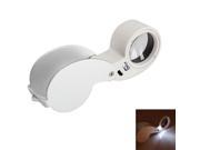 45x 25mm LED Jeweler Loupe Magnifying Glass Magnifier Silver