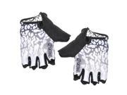 2pcs QEPAE Outdoor Sports Cycling Non slip Half finger Gloves White Black Multicolored
