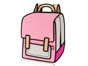 Creative 3D Stereoscopic Cartoon Nylon Backpack Schoolbag Pink