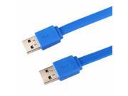50cm USB 3.0 Type A Male to Type A Male Extension Flat Cable for Data