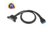 USB 3.0 Plate line 2 ports USB 3.0 A Female to 20Pin Cable