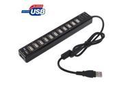 12 Port USB 2.0 HUB?Suitable for Notebook Netbook Black