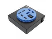 iLexan LCB1005 Plastic 4 USB Ports Smart HUB Blue