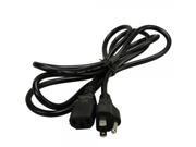 6 FT 3 Trapezoid Plug AC Power Cable Black