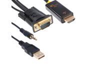 VGA Audio to HDMI Converter Powered by USB