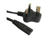 2 Prong Style Small UK Notebook Power Cord Length 1.2M