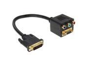 DVI 24 5 Pin Male to VGA 3RCA Female Adapter Cable Length 30cm Black