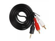 1.5m 3.5mm Male to 2 RCA Male Audio Cable Black