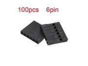 100pcs 6P Dupont Jumper Connector Female Pin Wire 2.54mm Pitch