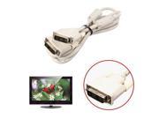 1.5m 5ft High Speed DVI D to DVI D Single Male to Male Cable White