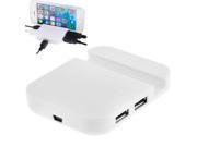 Phone Stand Design 4 Ports USB 2.0 High Speed 480MBPs HUB 60cm USB 2.0 Cable White