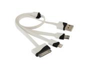 Noodle Style 3 in 1 Multi functional 8 Pin 30 Pin Micro USB Data Cable for iPhone 6 6 Plus iPhone 5 5S 5C iPad Air iPad mini All Micro USB Tab PC